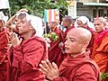 Monks Protest against Burmese Military Junta