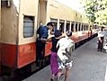 Boarding a Train in Myanmar