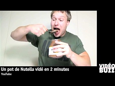 Vidéo Buzz: Il avale un pot de Nutella en 2 minutes!