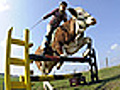 Girl Rides Showjumping Cow