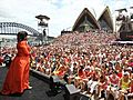 Oprah audience fly out of Sydney