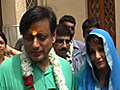 Shashi and Sunanda Tharoor in Vrindavan