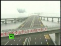 Video of world#39;s longest sea bridge opened in China