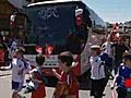 Mondial 2010: la Nati est arrivée à Crans-Montana (VS) pour son stage d’entrainement,  sous les clameurs de la foule