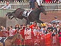 Horse jumps into crowd during race