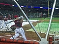 Harper takes batting practice