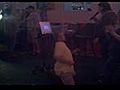 Crazy drunk dancing with anything at Karaoke