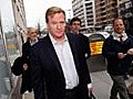 Raw Video: Goodell,  Smith arrive for talks