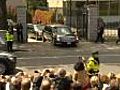 Obama gets stuck exiting the U.S. Embassy in Ireland