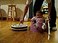 Cute Baby Rides Roomba