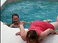 Girl Too Drunk To Leave The Pool