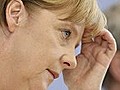 Angela Merkel stellt sich Journalisten