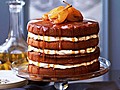 Gourmet Traveller: brown sugar sponge cake with caramel pears