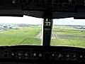 A330 cockpit landing to London Heathrow