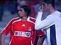 Ronaldo giving Nuno Gomes some snot
