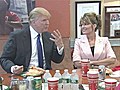 Palin,  Trump dine on N.Y. chain pizza