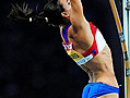 ATHLETICS: Russia’s Isinbayeva betters own pole vaulting world record