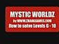 How to solve level 6-10 of Mystic Worldz,  a mahjongg style game.