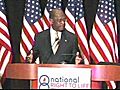 Herman Cain at a Right To Life event