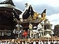 住吉神社　北条節句祭　宵宮　東高室　拝殿前　屋台差し上げ