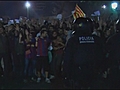 Barca fans clash with police