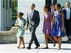 Despite looming deadline,  Obama enjoys summer day