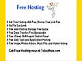 free internet web hosting sites