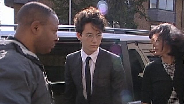 Charlie Gilmour arrives at court