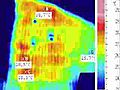 Termografia,  confrontare le immagini nel visibile e nel infrarosso.