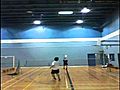 Badminton game