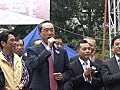 唐英年聯同建制派議員答謝撐政改群眾