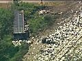 Uncut: Aerial View Of Tractor-Trailer,  Train Crash