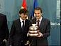 Zapatero recibe a los campeones de la Copa Davis