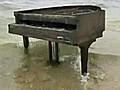 Mais comment est arrivé ce piano sur un banc de sable?