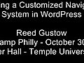 Reed Gustow: Creating a Customized Navigation System in WordPress