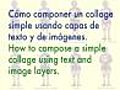 How to compose a simple collage wit images and text. Armado de un collage simple con texto e imagene