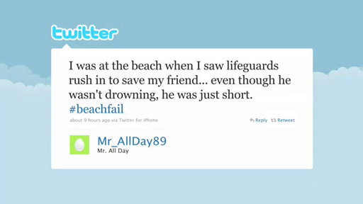 Late Night with Jimmy Fallon - Hashtags: Beach Fail