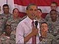 Obama visits troops at Fort Drum,  NY