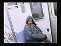 Rat jump on man in NYC Train!