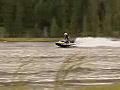 Royalty Free Stock Video HD Footage Wide Shot of Riding a Jet Ski on a Lake in Ft. Lauderdale,  Florida