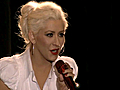 Christina Aguilera performing “Bound To You