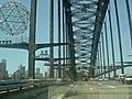 Driving across Sydney Harbour Bridge