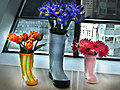 Craft Idea: Rain Boot Floral Centerpiece