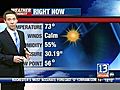 VIDEO: 13WHAM Weather Authority Noon Forecast &#8212; 9/3/2009