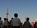 Chinese Tourists At Shanghai Bund Stock Footage