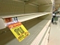 Store shelves run dry of bottled water