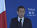 JAPAN: Sarkozy calls for nuclear reform during Japan visit