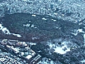 上空から撮影した東京の雪景色