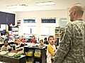 Uncut Video: Soldier Surprises Kids At School