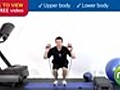 HFX Home Fitness How To - Squat and shoulder press with resistance band for full body strength,  1 set, 10 reps